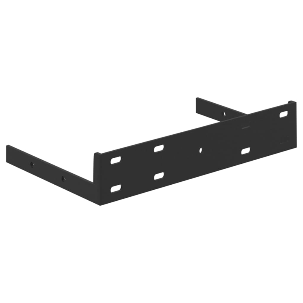 Oak & White Floating Wall Shelves Set - 23cm MDF, 2 Pcs