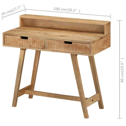 Solid Mango Wood Desk - 100x45x90 cm - Rustic Charm