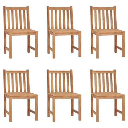 6-Piece Solid Teak Wood Garden Chairs - Durable & Stylish