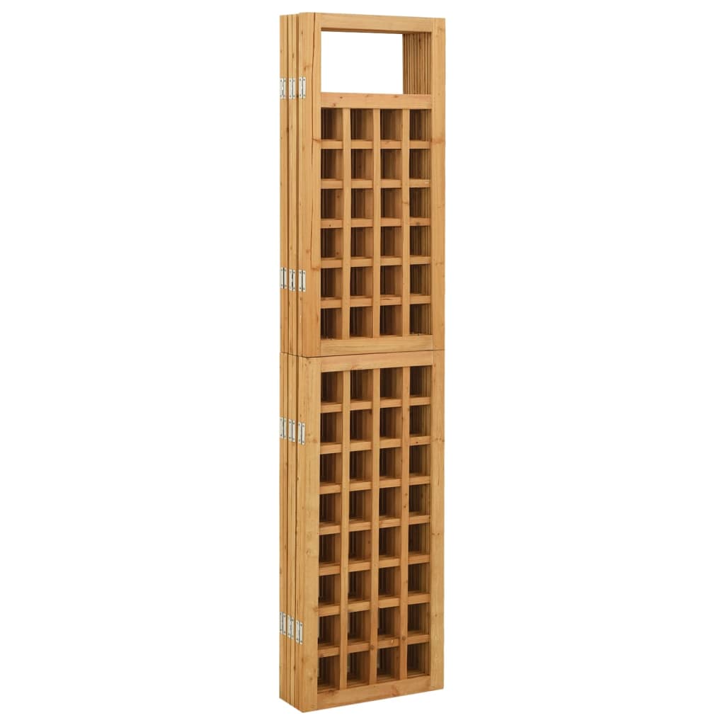 Solid Fir Wood 6-Panel Room Divider/Trellis - 242.5x180 cm