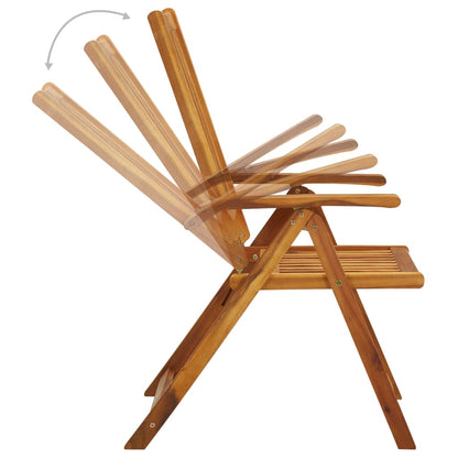 8-Piece Solid Acacia Wood Folding Garden Chairs - Durable & Stylish
