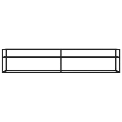 TV Cabinet Black 200x40x40.5 cm Tempered Glass