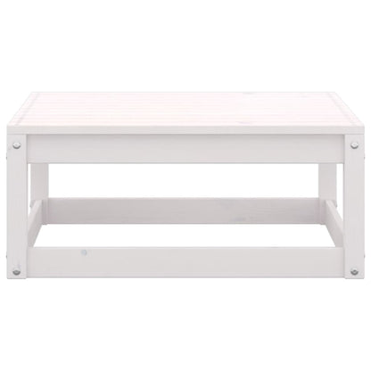 4 Piece Garden Lounge Set White Solid Wood Pine