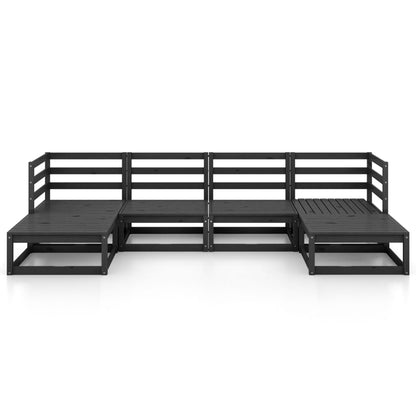 6 Piece Garden Lounge Set Solid Pinewood