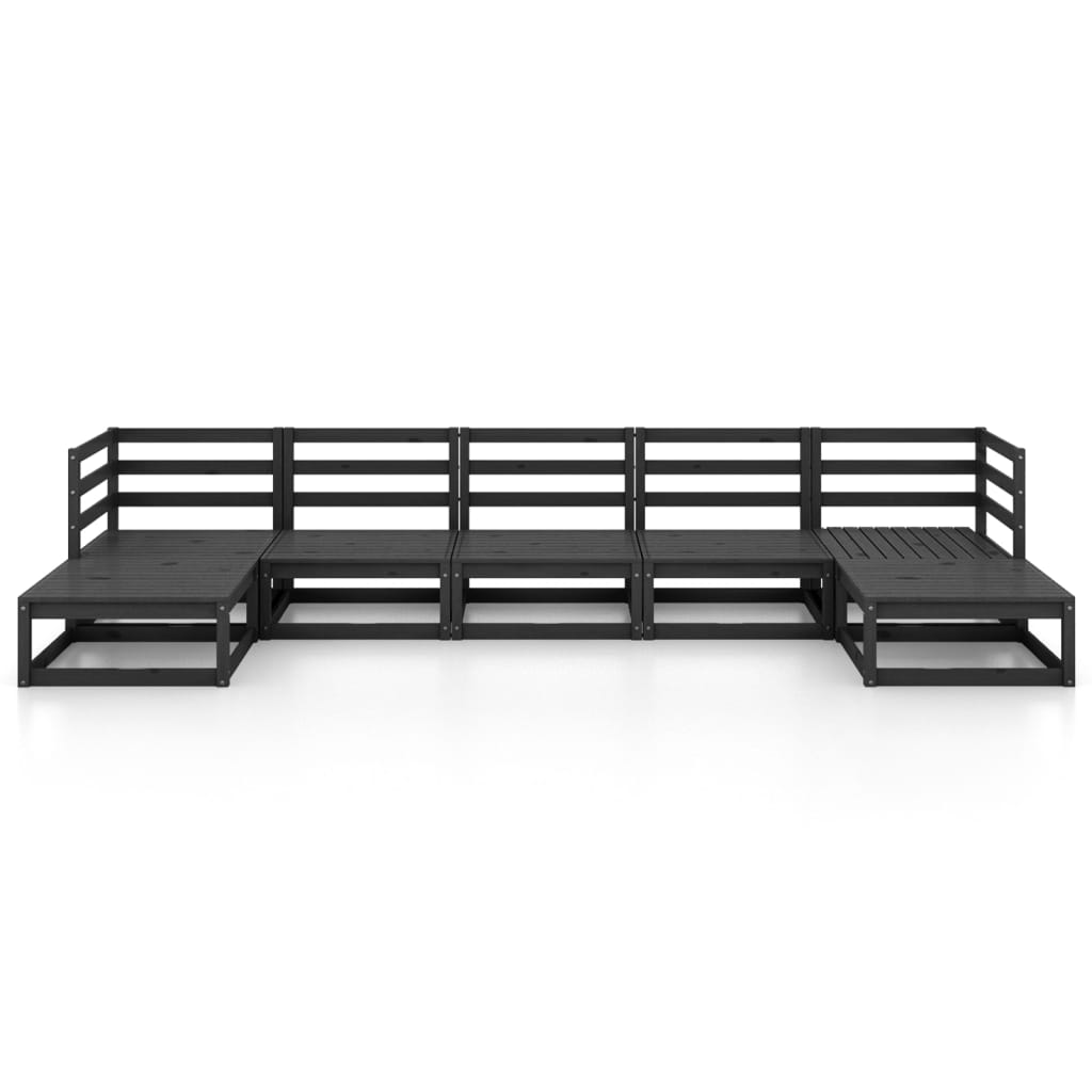 7 Piece Garden Lounge Set Solid Pinewood