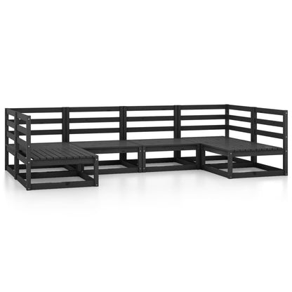 6 Piece Garden Lounge Set Solid Pinewood