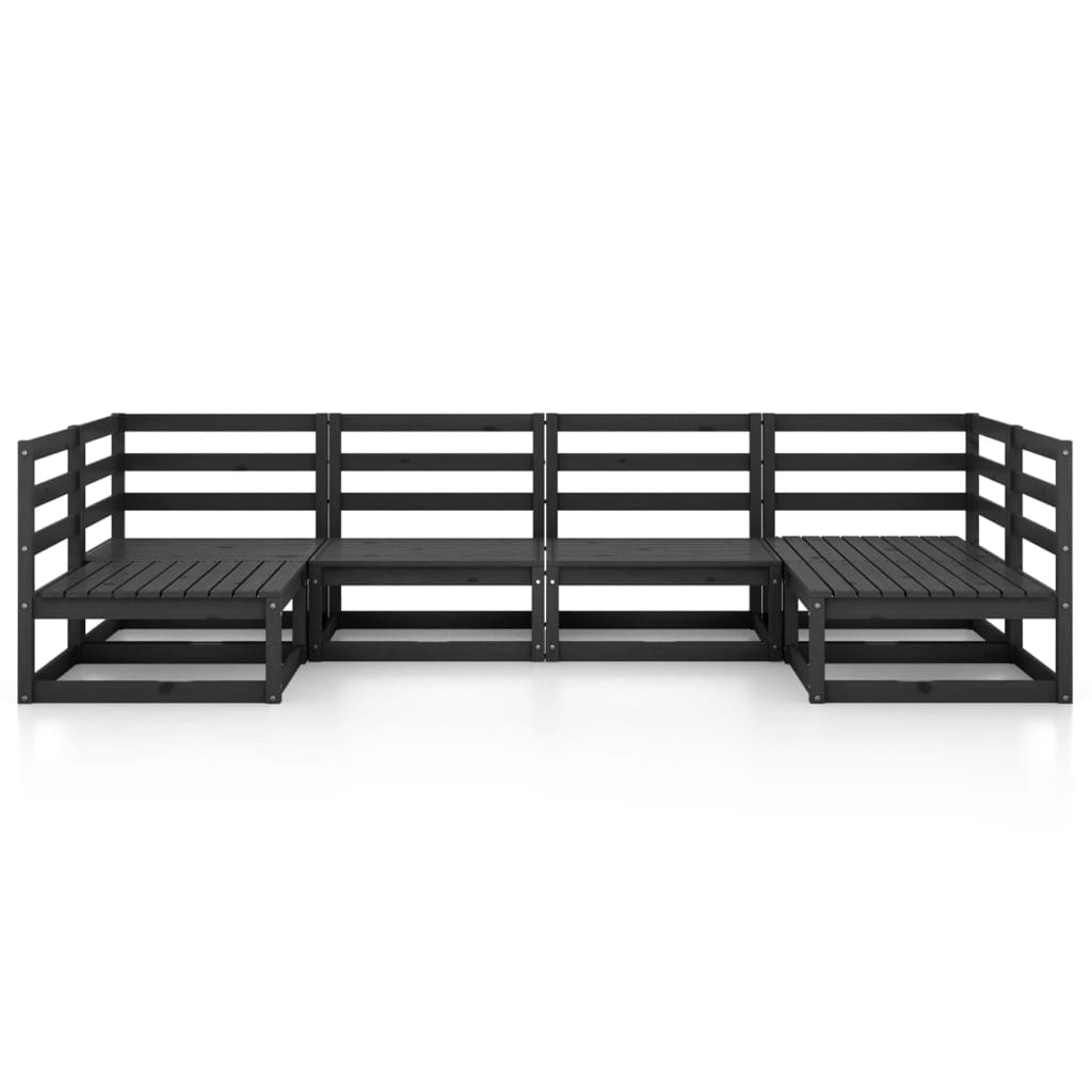 6 Piece Garden Lounge Set Solid Pinewood