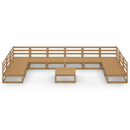 11 Piece Garden Lounge Set Solid Pinewood