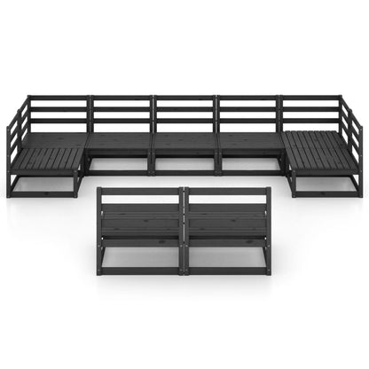 9 Piece Garden Lounge Set Solid Pinewood