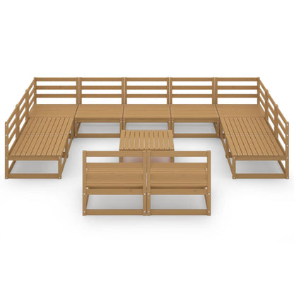 12 Piece Garden Lounge Set Solid Pinewood