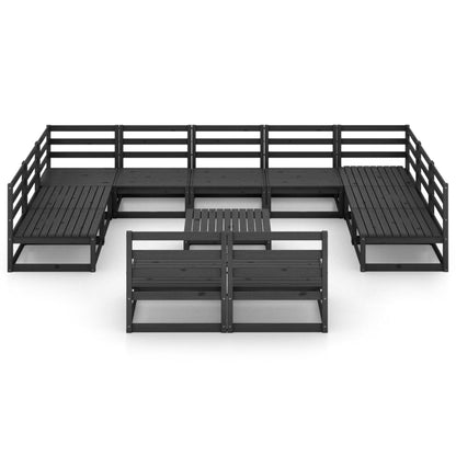 12 Piece Garden Lounge Set Solid Pinewood