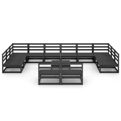 13 Piece Garden Lounge Set Solid Pinewood