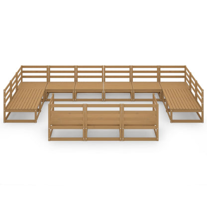13 Piece Garden Lounge Set Solid Pinewood