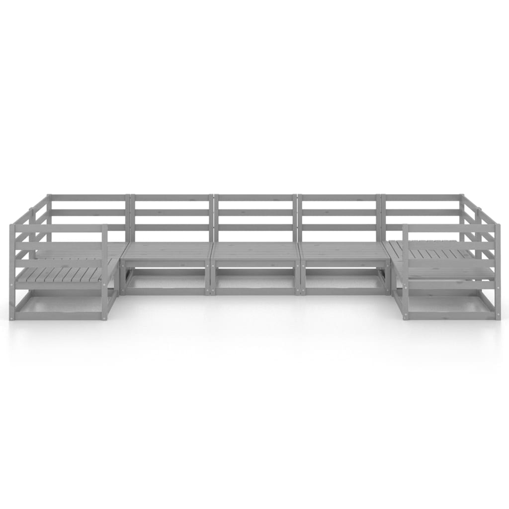 7 Piece Garden Lounge Set Solid Pinewood