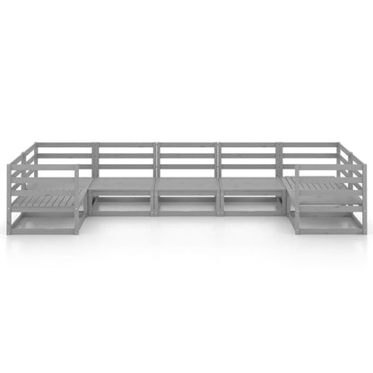 7 Piece Garden Lounge Set Solid Pinewood