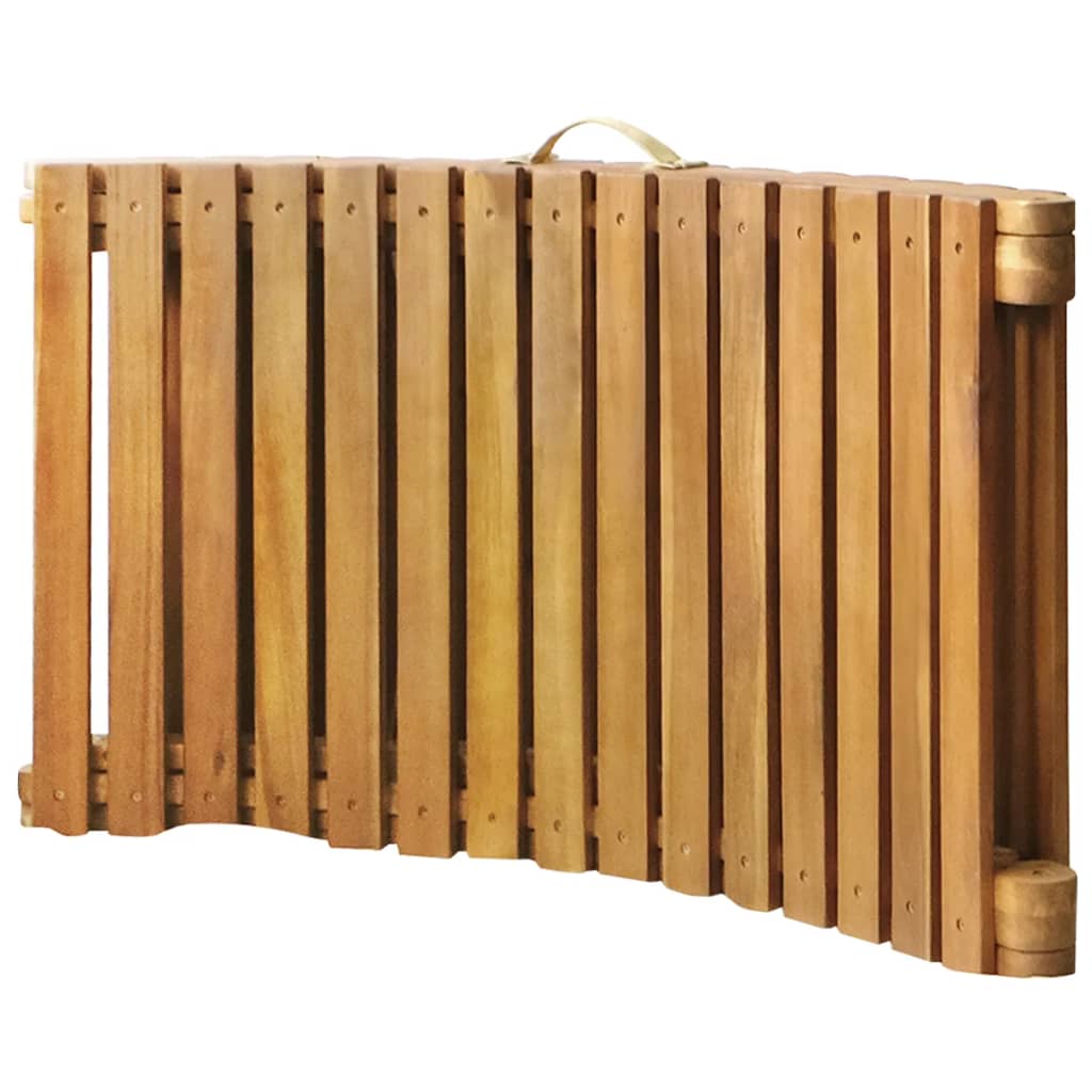 2-Piece Solid Acacia Wood Sun Loungers - Natural Finish