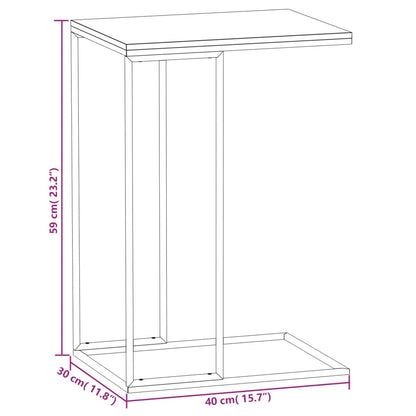 Side Table Black 40x30x59 cm Engineered Wood