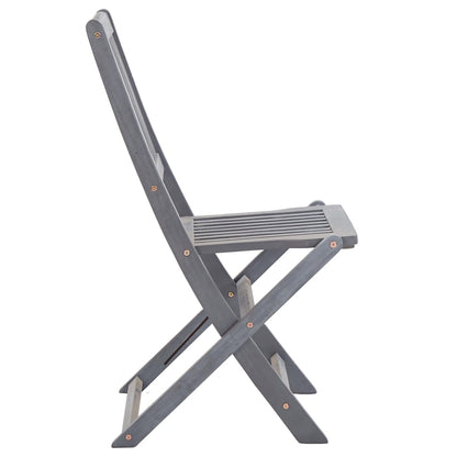 8-Piece Solid Acacia Wood Folding Outdoor Chairs Set