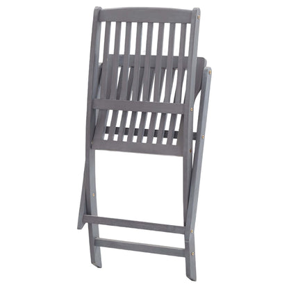 8-Piece Solid Acacia Wood Folding Outdoor Chairs Set
