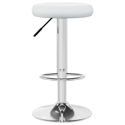 White Faux Leather Bar Stools Set of 2 - Elegant & Stylish Seating