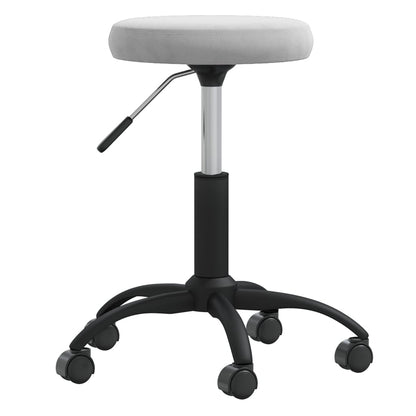 Light Grey Velvet Office Swivel Chair – Stylish & Comfortable Seating