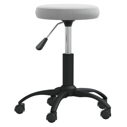 Light Grey Velvet Office Swivel Chair – Stylish & Comfortable Seating