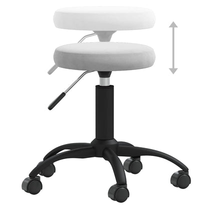 Light Grey Velvet Office Swivel Chair – Stylish & Comfortable Seating