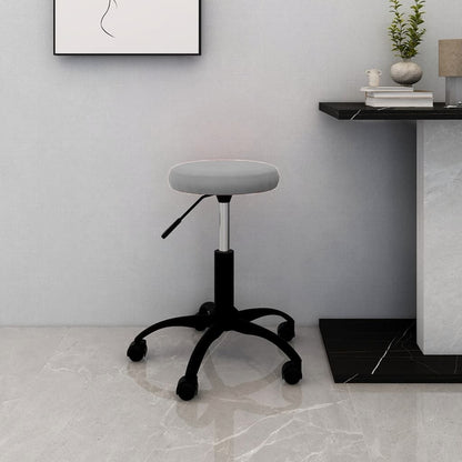 Light Grey Velvet Office Swivel Chair – Stylish & Comfortable Seating