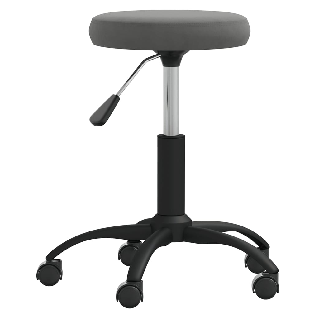Elegant Dark Grey Velvet Office Swivel Chair - Comfort Redefined