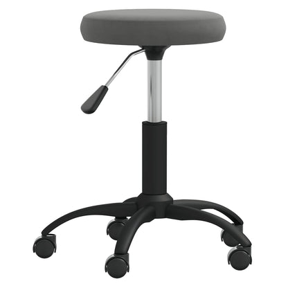 Elegant Dark Grey Velvet Office Swivel Chair - Comfort Redefined