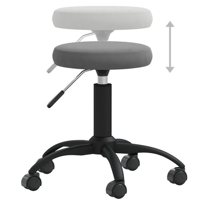 Elegant Dark Grey Velvet Office Swivel Chair - Comfort Redefined