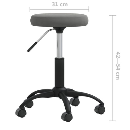 Elegant Dark Grey Velvet Office Swivel Chair - Comfort Redefined
