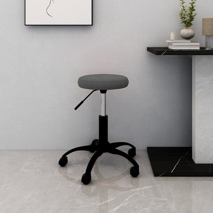 Elegant Dark Grey Velvet Office Swivel Chair - Comfort Redefined