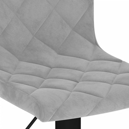 Light Grey Velvet Bar Stools Set of 2 - Chic & Comfortable Seating