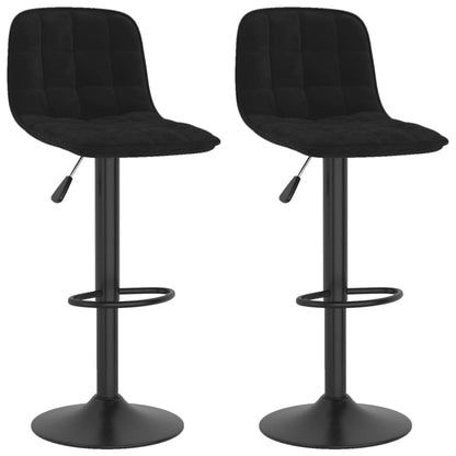 Elegant Black Velvet Bar Stools Set of 2 - Chic & Stylish