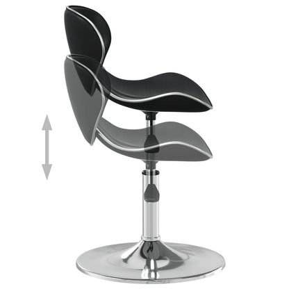 Elegant Black Faux Leather Bar Stool - Modern & Stylish Seating