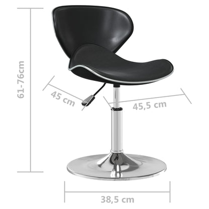 Elegant Black Faux Leather Bar Stool - Modern & Stylish Seating