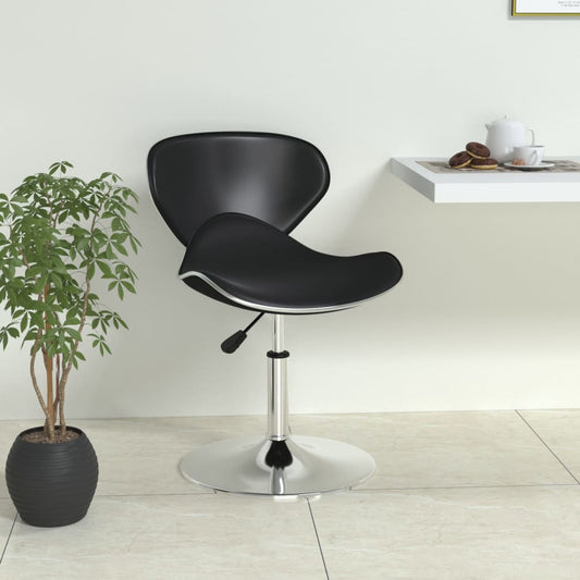 Elegant Black Faux Leather Bar Stool - Modern & Stylish Seating