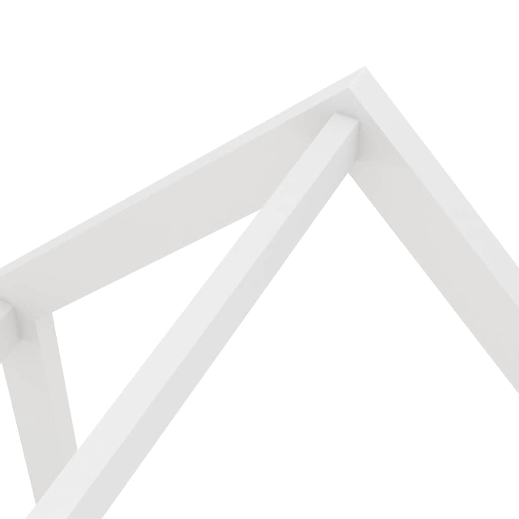 White Solid Pine Kids Bed Frame with Drawers - 90x200 cm