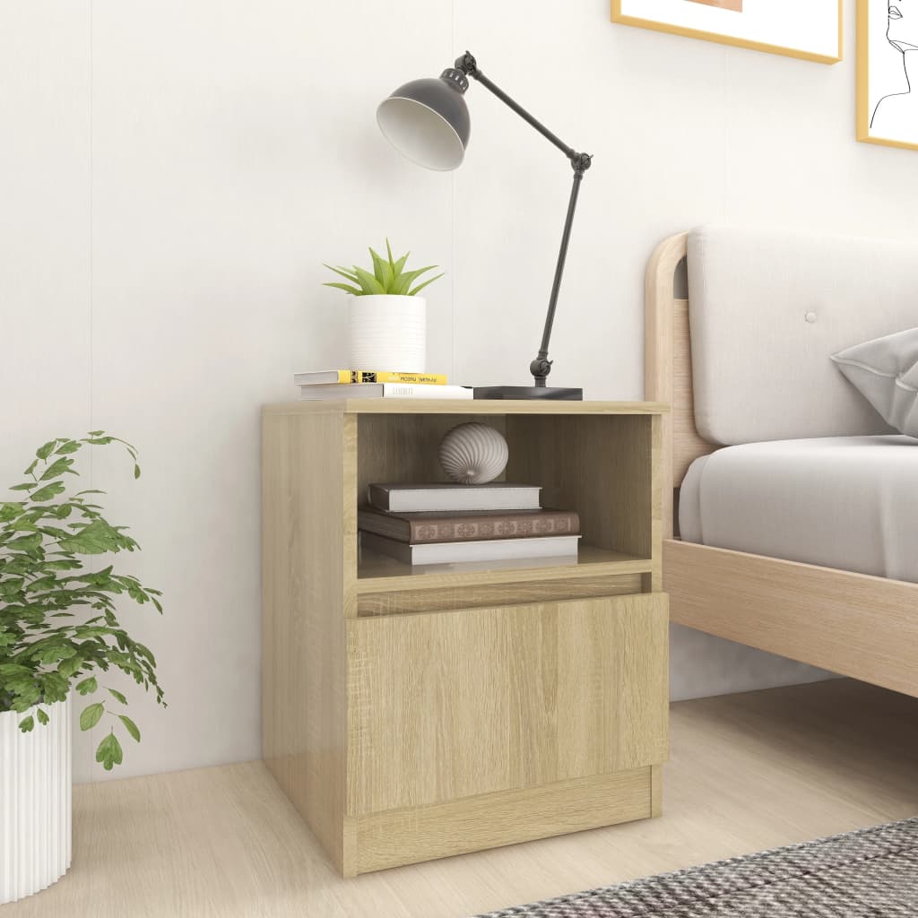 Sonoma Oak Bed Cabinet 40x40x50 cm - Engineered Wood Nightstand