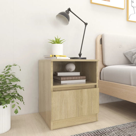Sonoma Oak Bed Cabinet 40x40x50 cm - Engineered Wood Nightstand