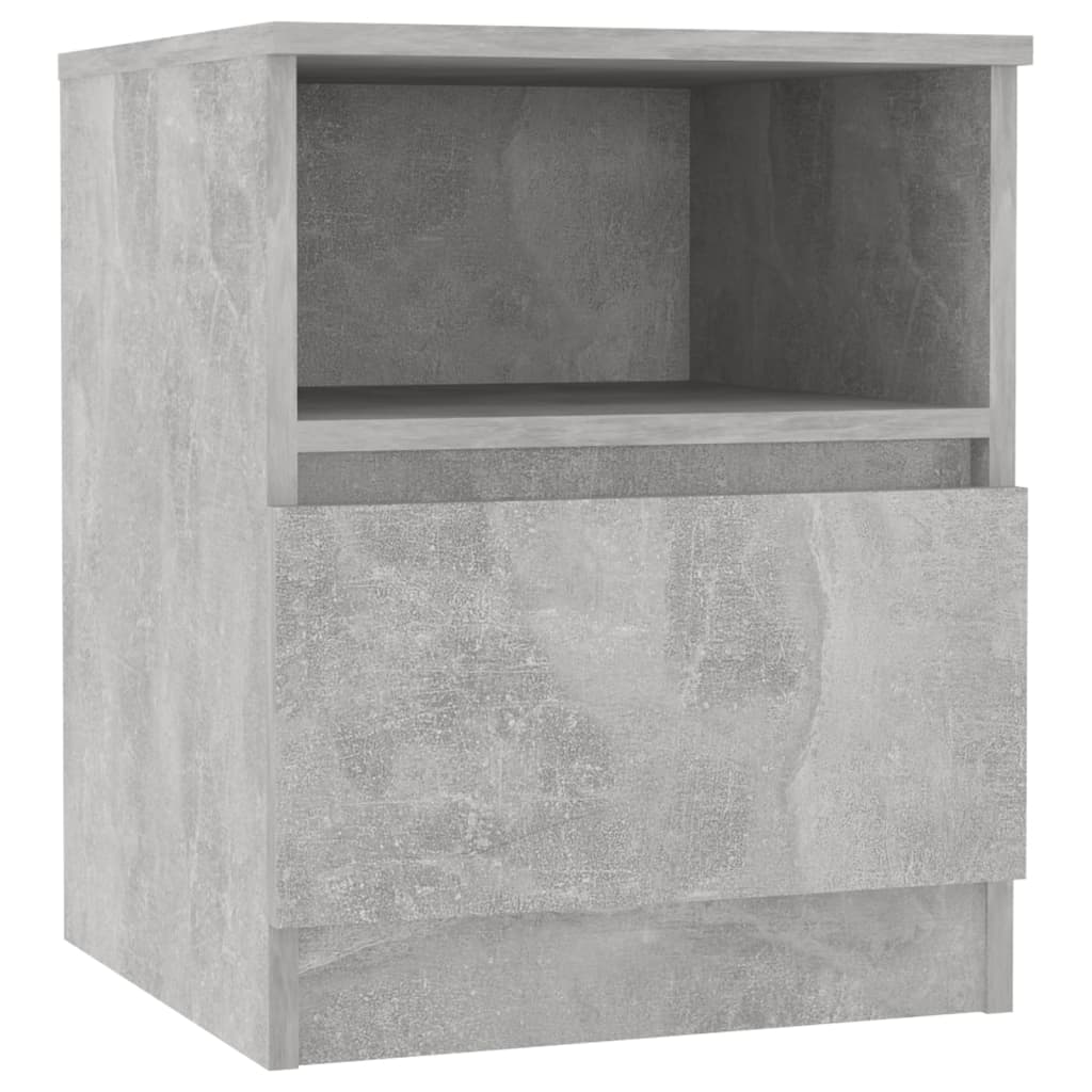 Concrete Grey Bed Cabinets 2 pcs, 40x40x50 cm, Engineered Wood