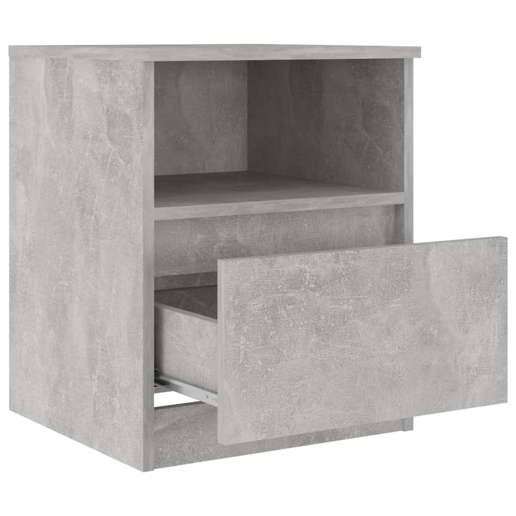 Concrete Grey Bed Cabinets 2 pcs, 40x40x50 cm, Engineered Wood