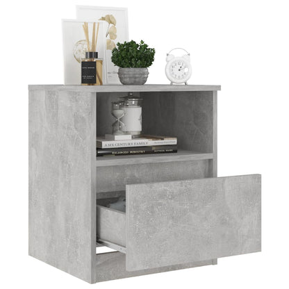 Concrete Grey Bed Cabinets 2 pcs, 40x40x50 cm, Engineered Wood