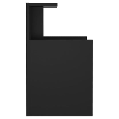 Black Engineered Wood Bed Cabinets 2pcs - 40x35x60 cm