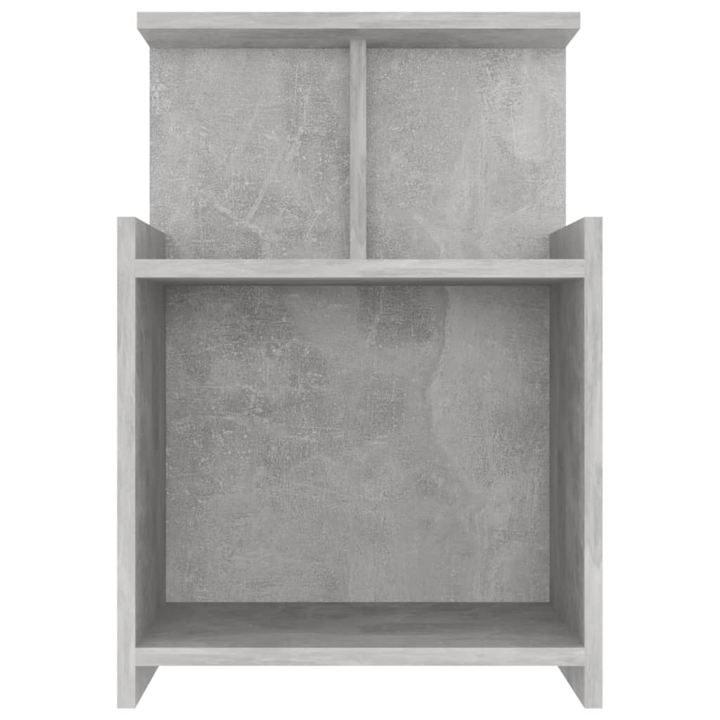 Concrete Grey Bed Cabinet 40x35x60 cm | Engineered Wood Stylish Storage