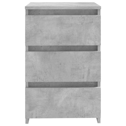 Concrete Grey Bed Cabinet, Engineered Wood, 40x35x62.5 cm