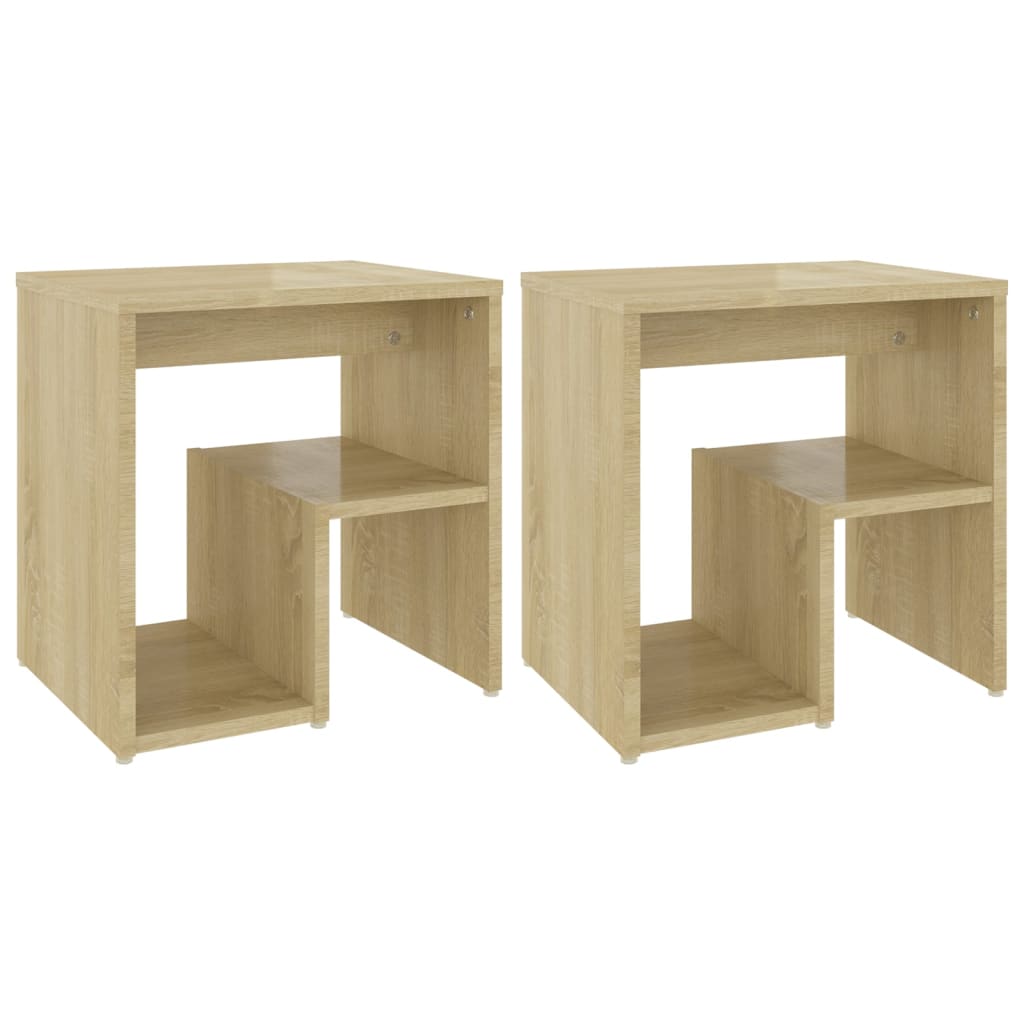 Sonoma Oak Bed Cabinets 2pcs - 40x30x40 cm Engineered Wood