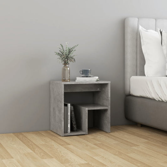 Compact Bedside Cabinet, Concrete Grey, 40x30x40 cm, Engineered Wood