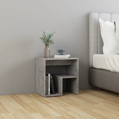 Concrete Grey Bed Cabinets 2pcs, Engineered Wood, 40x30x40 cm